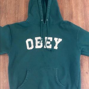 Green OBEY hoodie